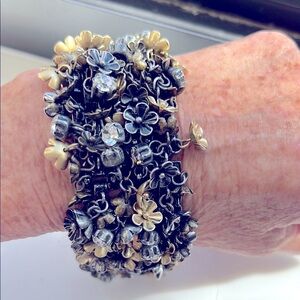 J lCrew Vintage bracelet Floral Gold and Silver